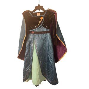 Disney Frozen-Inspired Girls Costume Dress W/ Cape Size 7/8 Velvet & Satin Blend